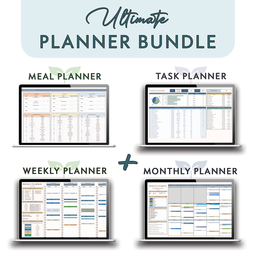 Sample Task Planner Task Planner Excel | Task Planner | CleverPeaDesign